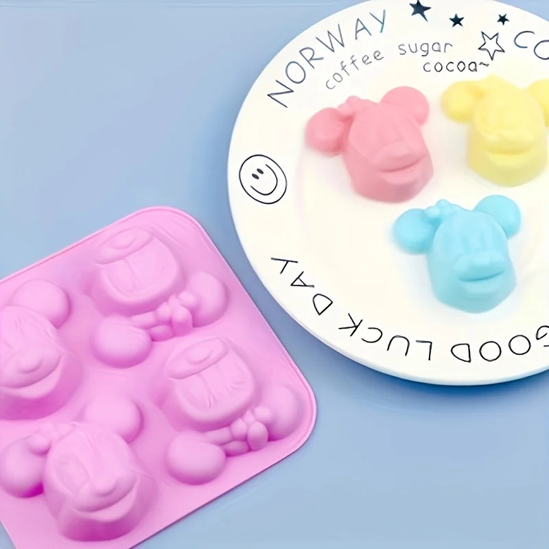 Soap Making Ideas - 1個入りミニーカートゥーン型、手工芸品、チョコレート、石鹸作り、シリコン型、DIY装飾樹脂アクセサリーに最適です。