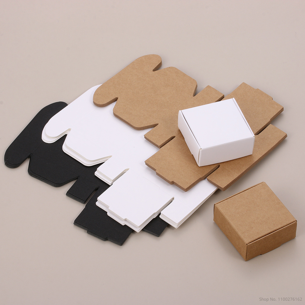 Kraft Soap Label - 50 個 / クラフトカートン黒白包装カートンフェスティバルパーティーギフトボックス石鹸カートン