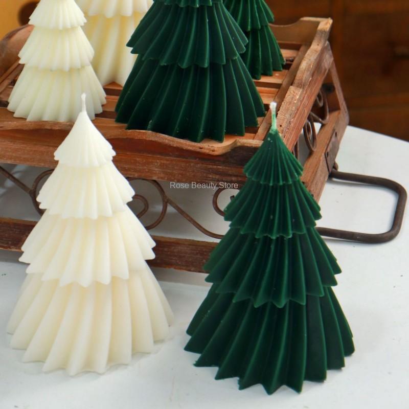 Soap Making Book For Beginners - 1/2 個クリスマスツリーキャンドルシリコーン型 DIY クリスマスキャンドル作成キット手作り石鹸石膏樹脂ベーキングツールホリデーギフト