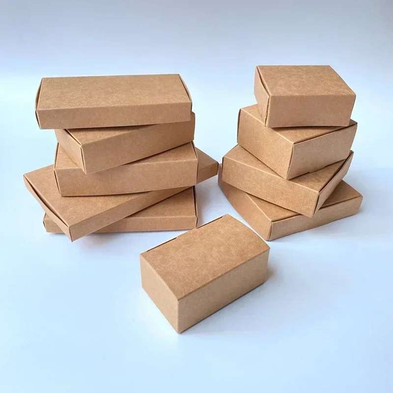 Kraft Soap Label - 天然茶色のクラフト紙箱,石鹸包装用段ボール箱,ギフトボックス,結婚式の好意用,キャンディーボックス,パーソナライズされたロゴ,50個