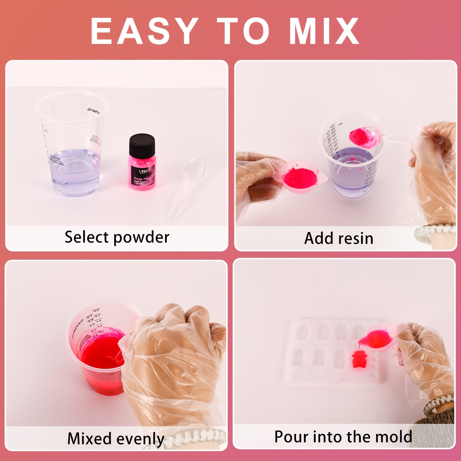 LEQU 12色ネオン蛍光樹脂顔料パウダー、1本あたり20g - Soap Making Book For Beginners のレビューと価格
