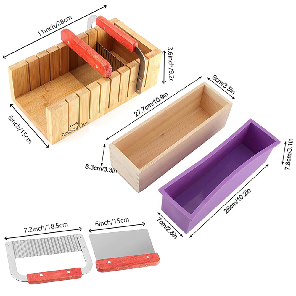 DIY 手作り石鹸作りキット 竹製カッティングボックスとシリ - Soap Making Book For Beginners のレビューと価格