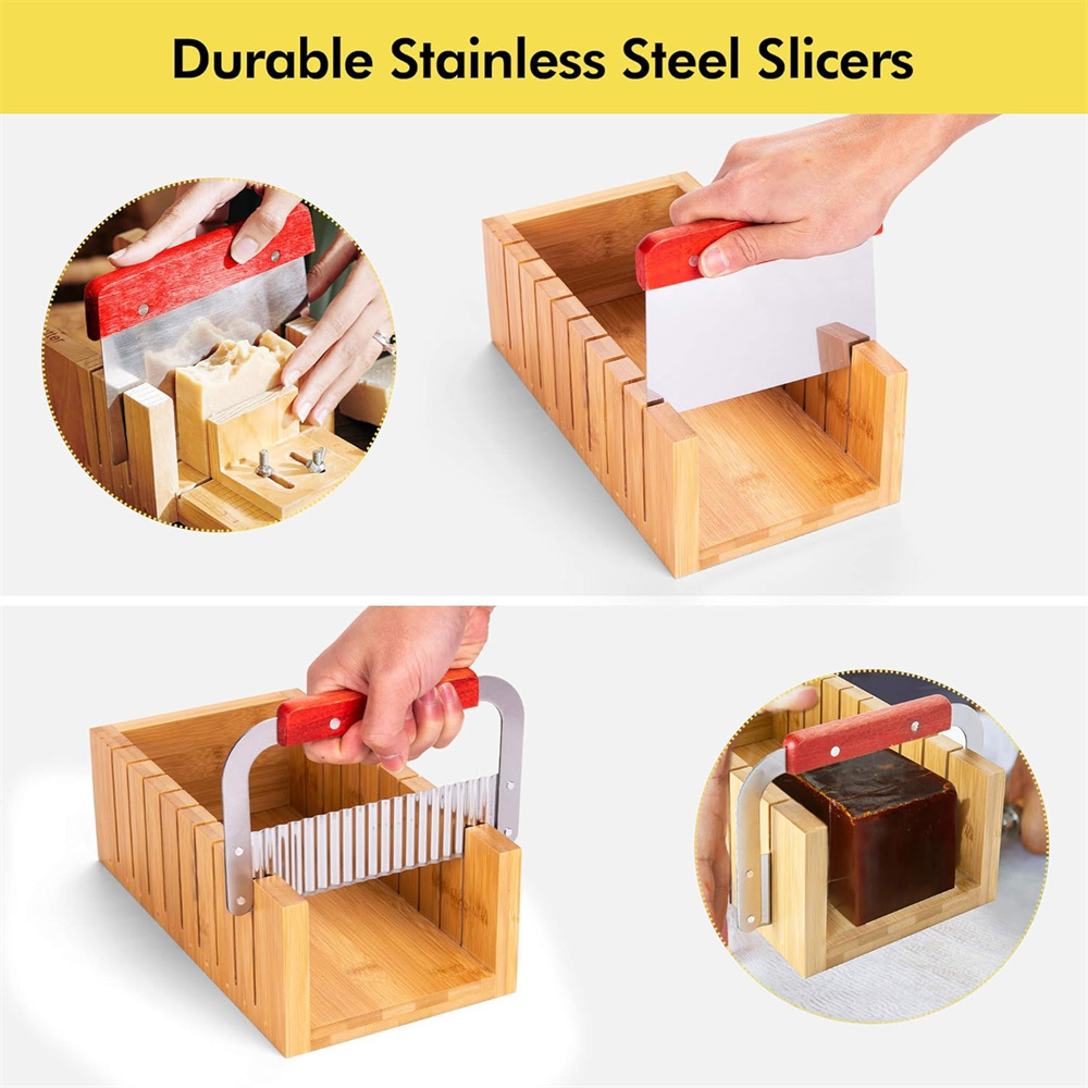 DIY 手作り石鹸作りキット 竹製カッティングボックスとシリ - Soap Making Book For Beginners のレビューと価格