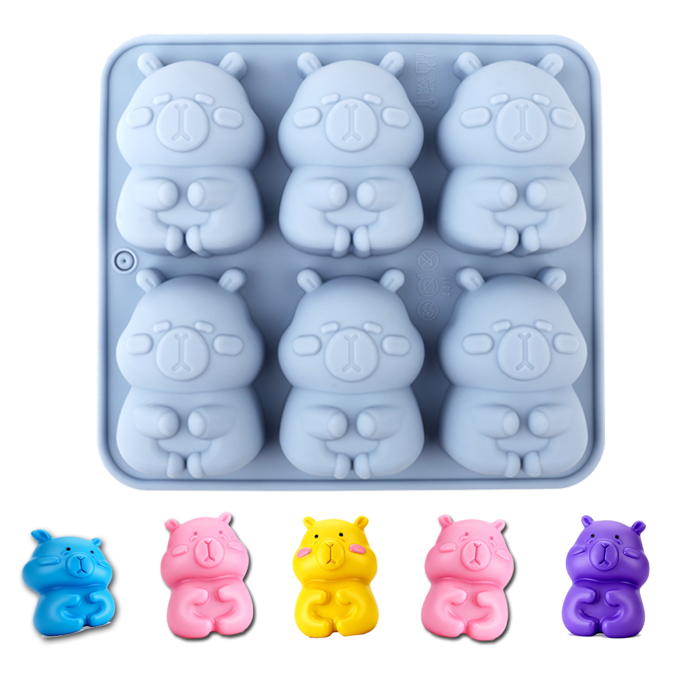かわいいカピバラの形をしたシリコンケーキ型1個。チョコレート - Soap Making Ideas のレビューと価格