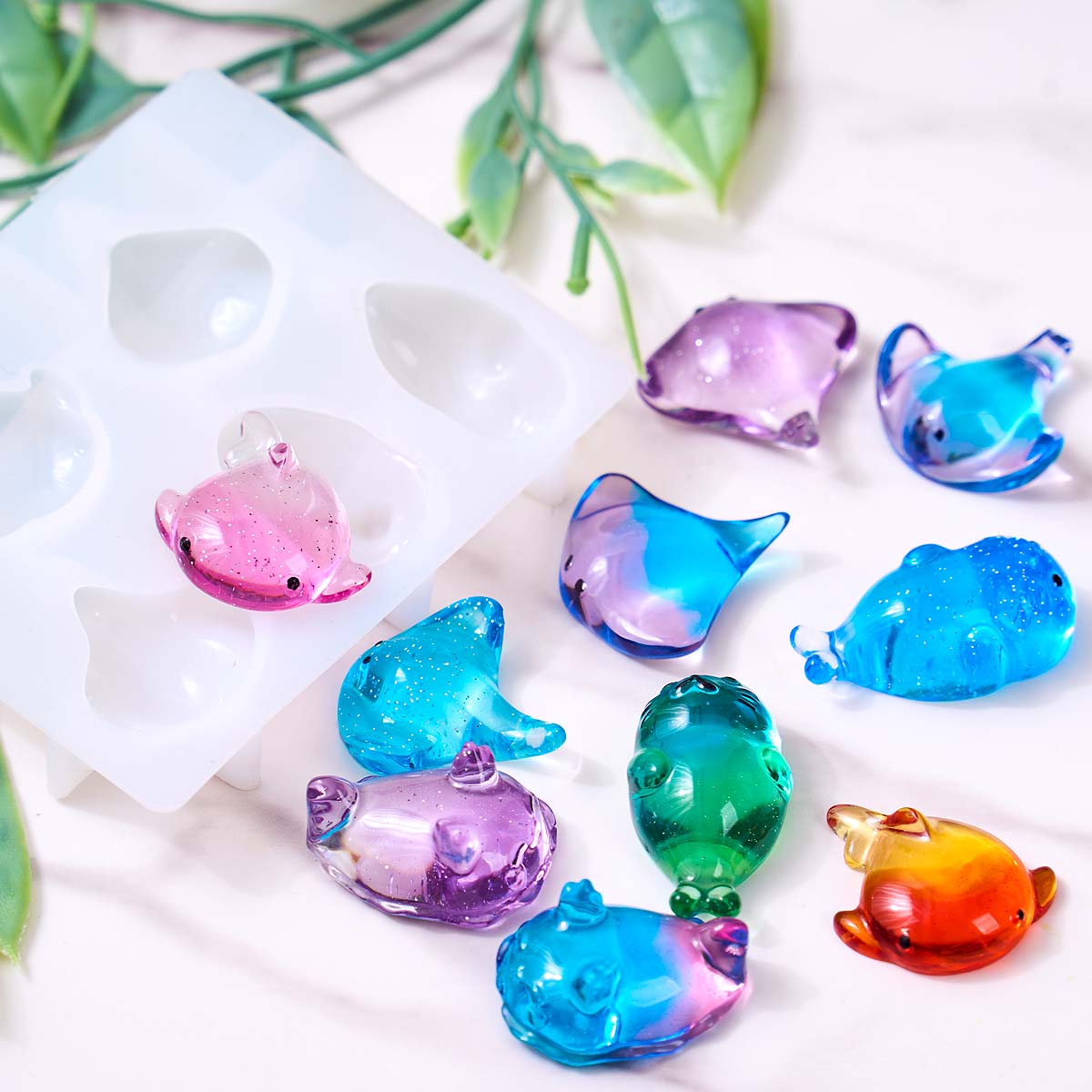 3Dヒーリング可愛いマンタ鯨シリコンモールドDIYキーホルダ - Soap Making Ideas のレビューと価格