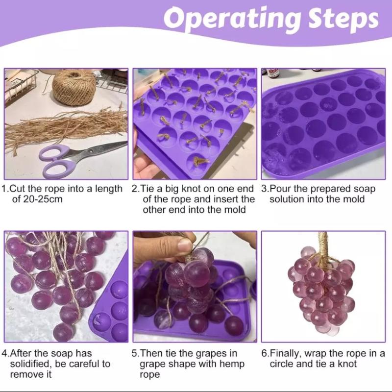 DIY石鹸作りキット グレープソープモールド 簡単リリース  - Soap Making Book For Beginners のレビューと価格