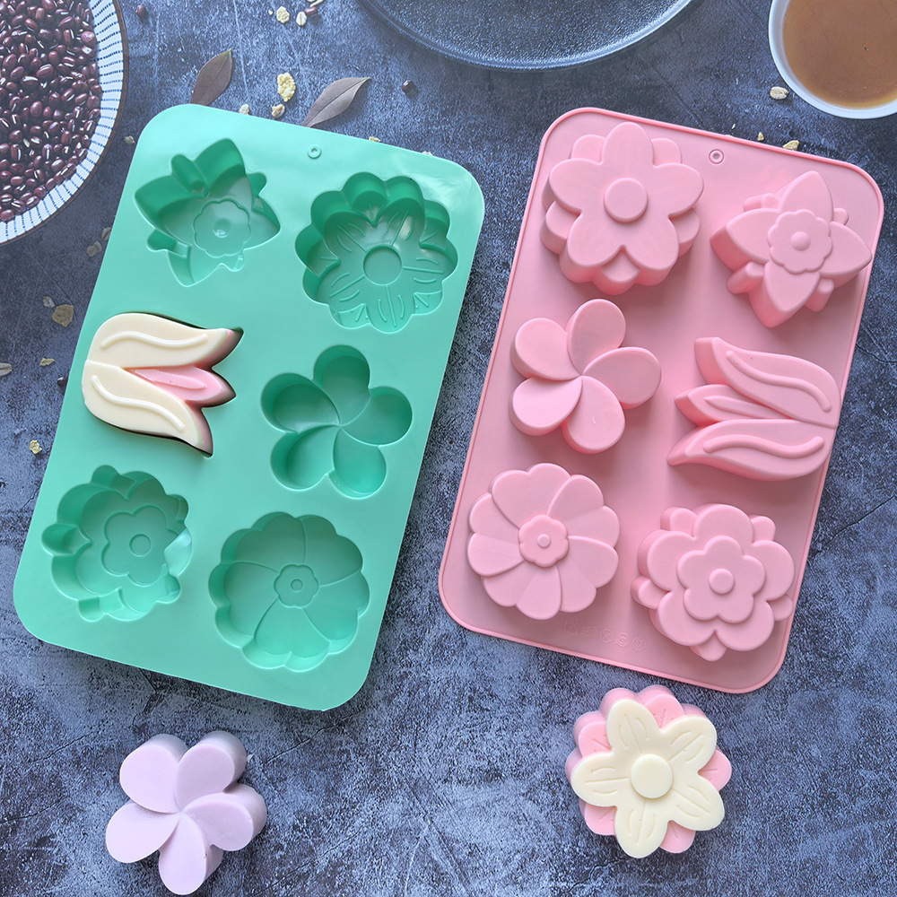 様々な花の形をしたシリコンモールド、石鹸やキャンドル作り、ケ - Soap Making Ideas のレビューと価格