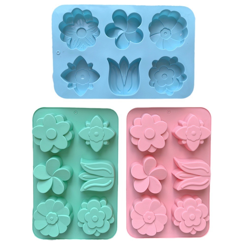 様々な花の形をしたシリコンモールド、石鹸やキャンドル作り、ケ - Soap Making Ideas のレビューと価格