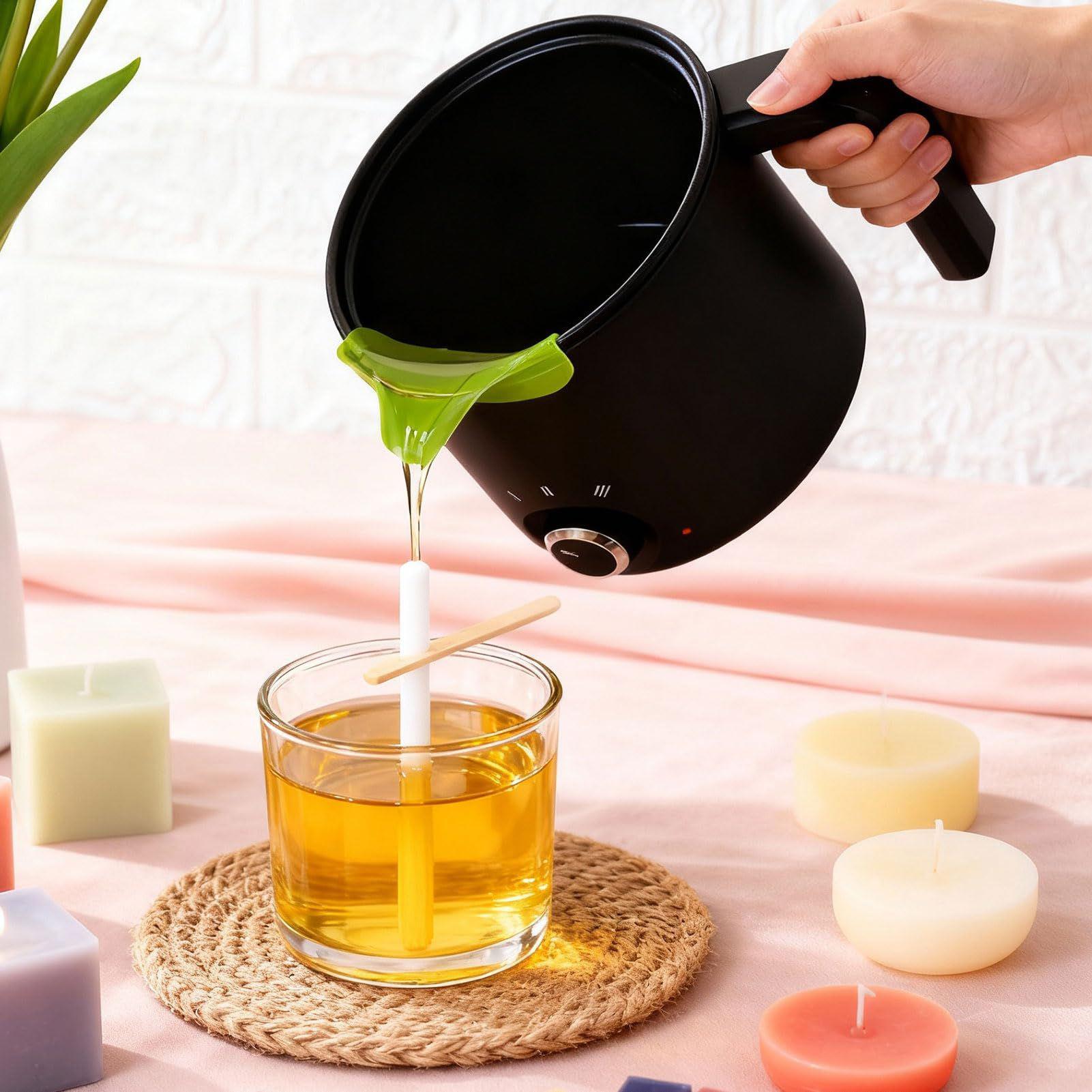 キャンドルワックス溶解ポット 1.5L 大型ステンレス製電気 - Soap Making Book For Beginners のレビューと価格