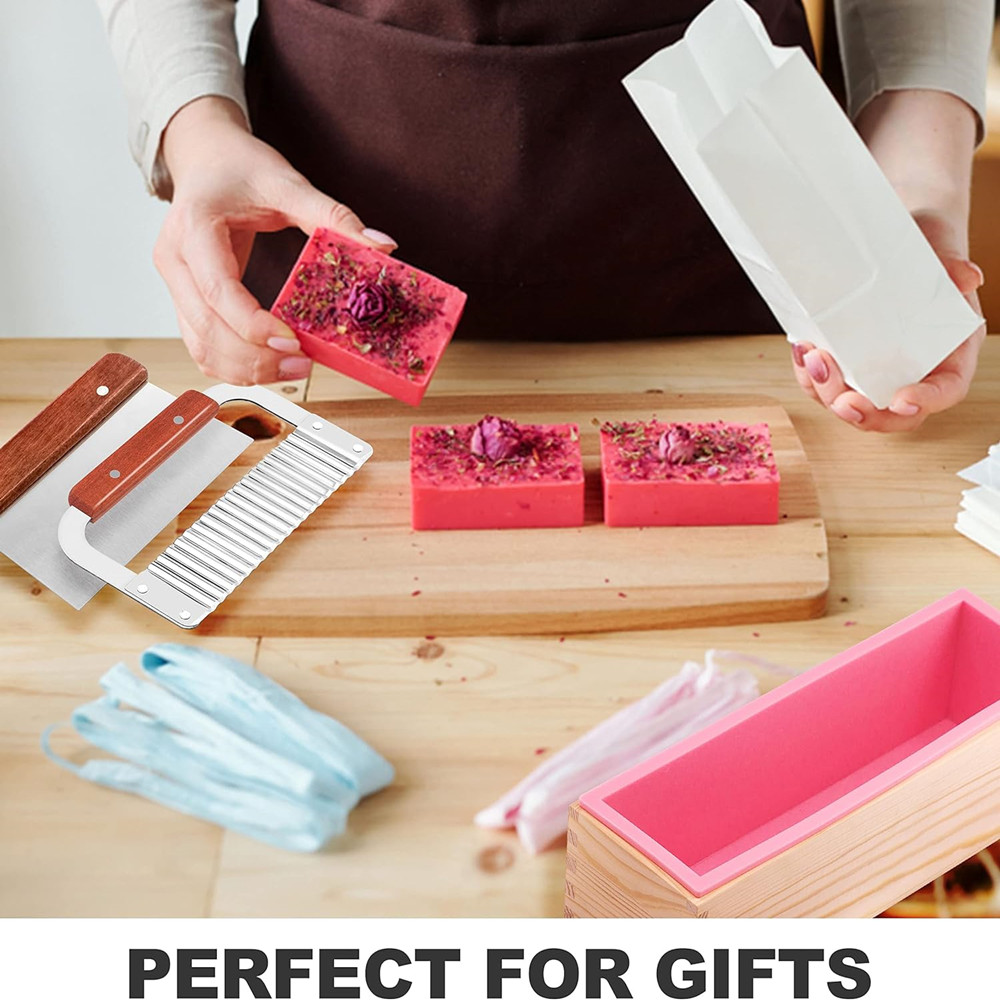 1.2Lシリコンソープモールドキット 42オンス木製シリコン - Soap Making Book For Beginners のレビューと価格