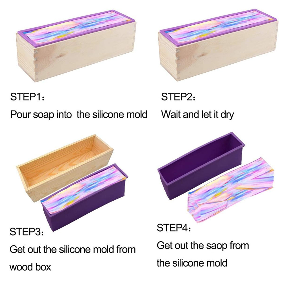 1.2Lシリコンソープモールドキット 42オンス木製シリコン - Soap Making Book For Beginners のレビューと価格