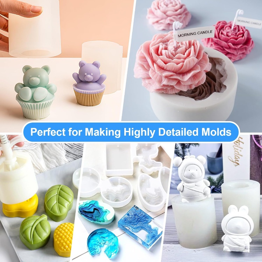 シリコンモールド作成キット、38.8オンス 15A弾性液体シ - Soap Making Book For Beginners のレビューと価格