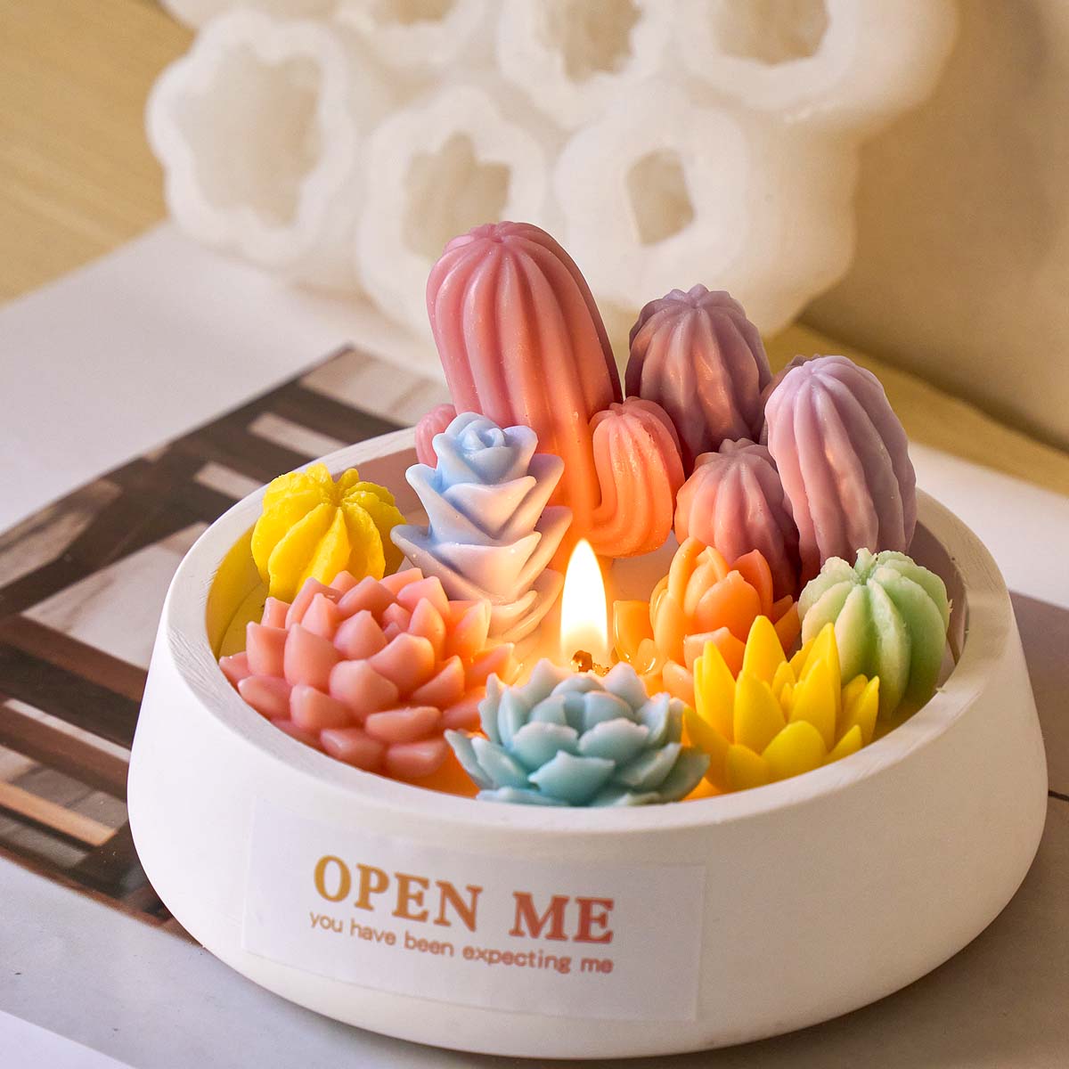 3D多肉植物キットシリコンキャンドル型DIYサボテン蓮バラ工 - Soap Making Book For Beginners のレビューと価格
